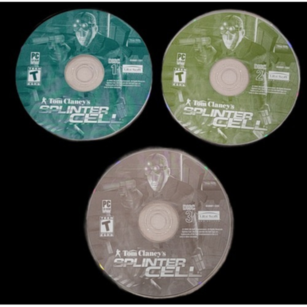 Tom Clancy's Splinter‎ Cell PC CD-ROM Software 3-Disc Set Ubisoft Stealth Action